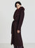 Manteau à col en fourrure synthétique