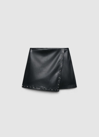 Gonna-pantalone corta con borchie