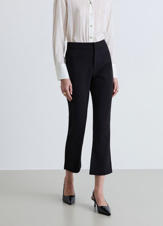 Solid colour flare trousers