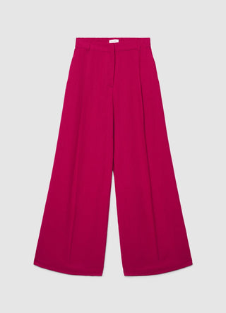 Palazzo trousers with an elasticated waistband
