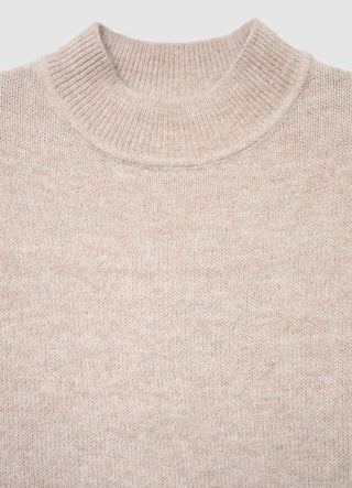 Pull col roulé uni