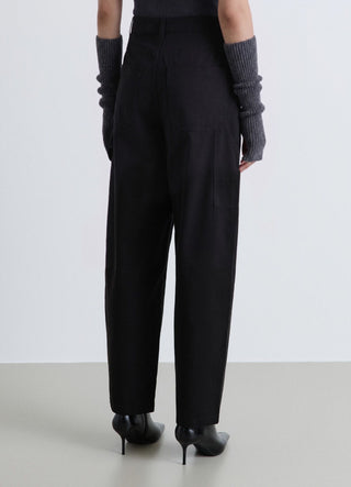 Solid colour balloon worker trousers