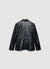 Leather-effect jacket with sash belt