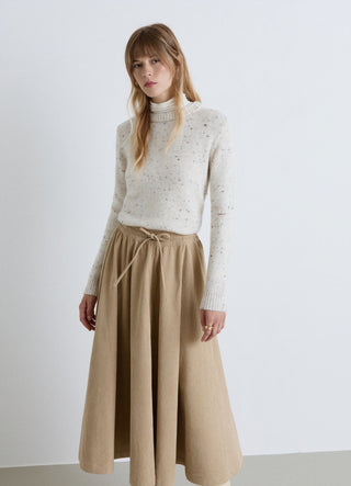 Crew neck jumper with dotted pattern