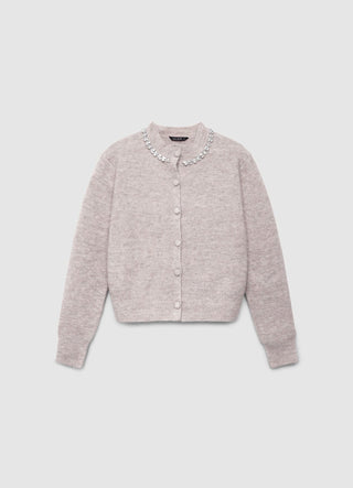 Cardigan avec col bijou et boutons