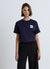 T-shirt with patch and lettering
