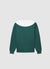 Sweatshirt with oversized collar and lettering