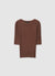 Solid colour ribbed T-shirt