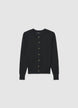 Rundhals-Cardigan mit Knöpfen - XS