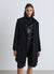 Three-quarter length single-breasted coat with two buttons