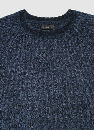Crew neck jumper with raglan sleeves