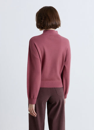 Solid colour Perkins collar jumper