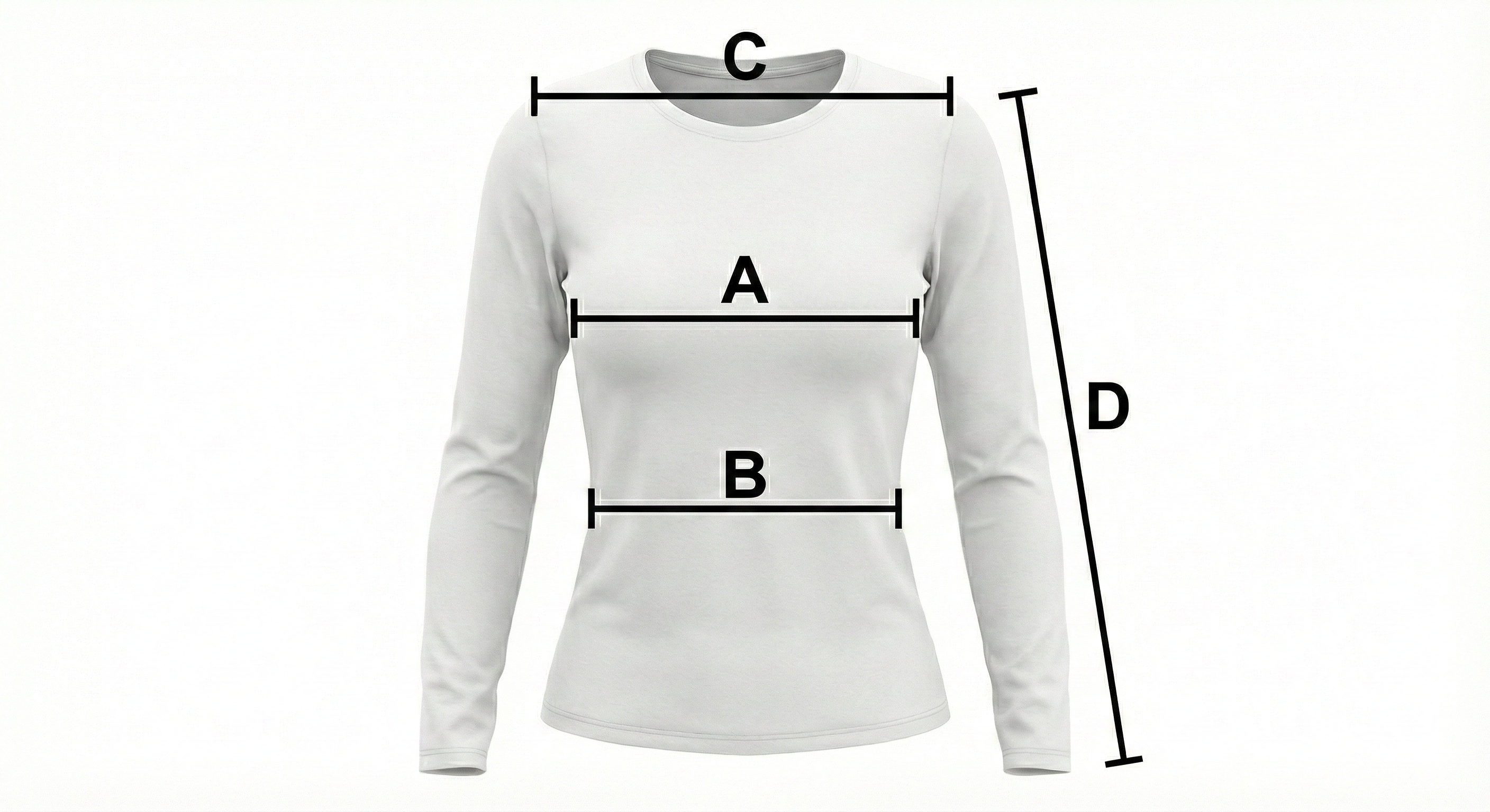 Guide des points de mesure - Pullover 3-5 Femme