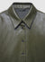 Cropped shirt with leather effect