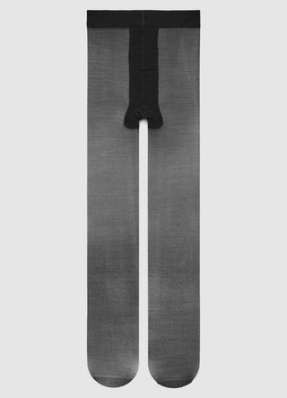 Tights with back seam and bow