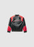 Biker bomber jacket with patches and lettering