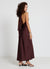 Vestito lungo all'americana con fiocco