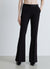 Flared trousers with a satin waistband
