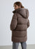 3/4 padded jacket with hood