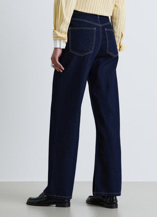 High-waisted wide-leg jeans