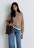 Solid colour crew neck jumper with raw edge finish