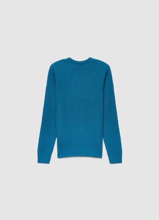 Honeycomb crew neck sweater