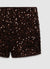 High-waisted shorts with sequins