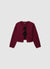 Cardigan crop in maglia con fiocchi