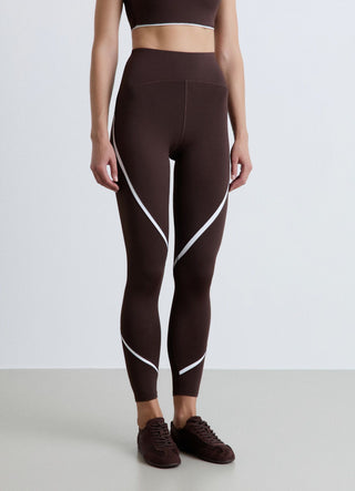 Leggings lunghi con profili a contrasto