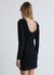 Vestito corto con strass e scollo a V sul retro