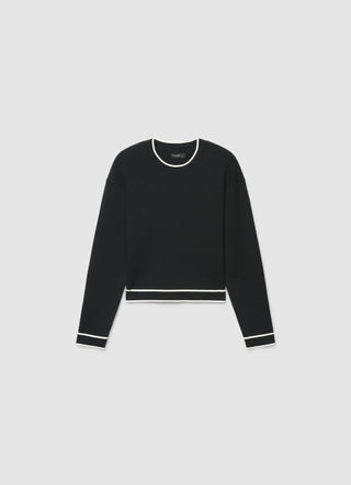 Crew neck jumper with contrast trim