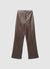 Pantaloni straight effetto pelle con nervature
