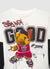 Oversized T-shirt with bear print and lettering