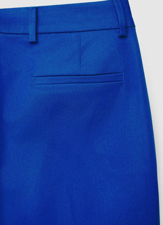 Pantaloni a sigaretta in rasatello di cotone