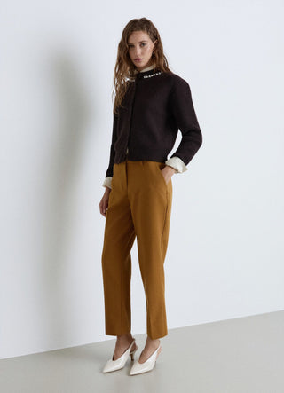 Cardigan with jewel collar and buttons
