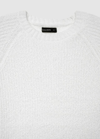 Pull à col rond avec manches raglan
