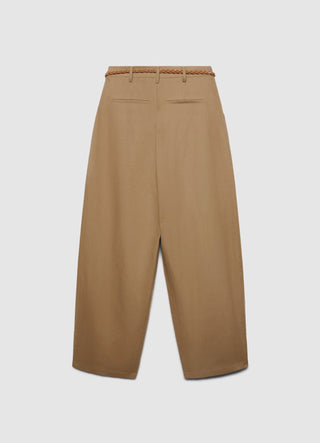 Balloon trousers with braided belt