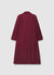 Long coat with single-button closure