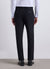 Pantalon de tailleur avec pli marqué et détails en satin