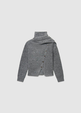 Cardigan mit Schalkragen und Knöpfen