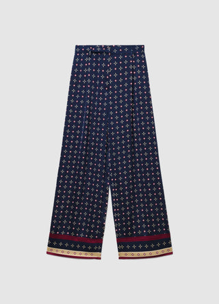 Patterned palazzo trousers