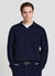 Maglia a coste con collo polo