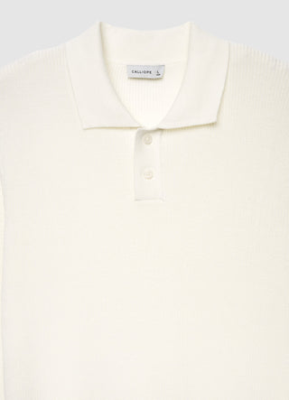 Ribbed polo shirt