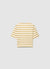 Oversized V-neck striped T-shirt