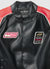Biker bomber jacket with patches and lettering