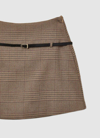 Karohose mit Gürtel