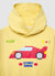 Oversized hoodie with hood and video game print