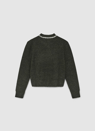 Cardigan avec col bijou et boutons