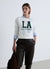 Hoodless sweatshirt with college lettering