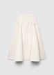 Plain flared midi circle skirt - XS